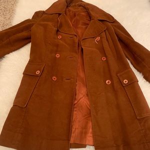 Vintage suede brown coat